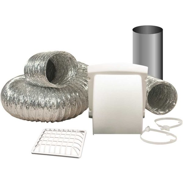 Everbilt Wide Mouth Dryer Vent Kit with 4 in. x 8 ft. Aluminum Dryer Duct TD48PMKHD6